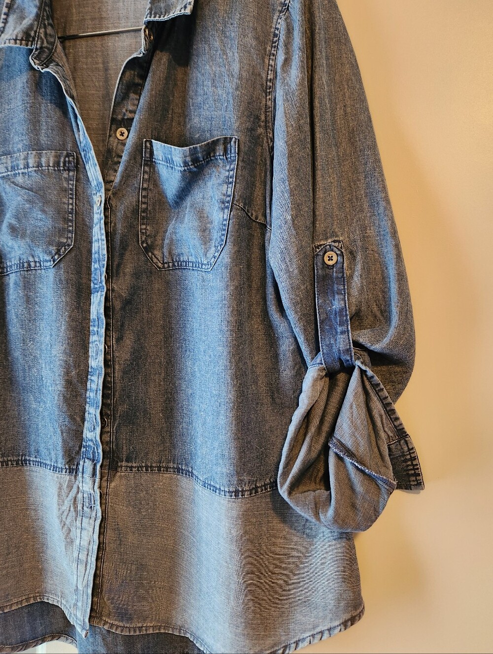 Button Down Lyocel Shirt - Picture 3 of 7